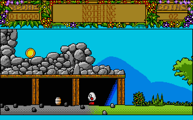 Treasure Island Dizzy Atari ST Screenshot: Entering a blast zone...