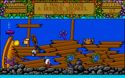 Treasure Island Dizzy for Atari ST - An underwater wreck!