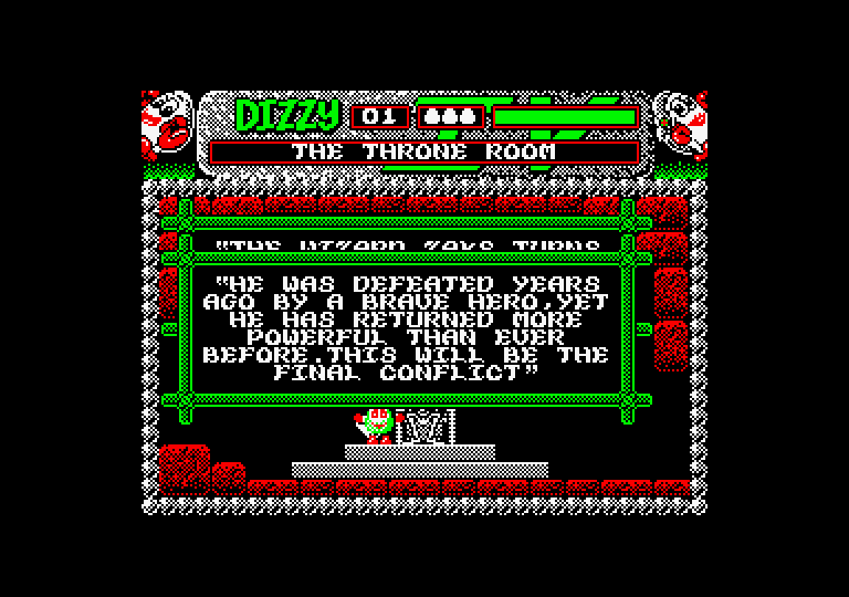 Magicland Dizzy Amstrad CPC Screenshot: The story so far.