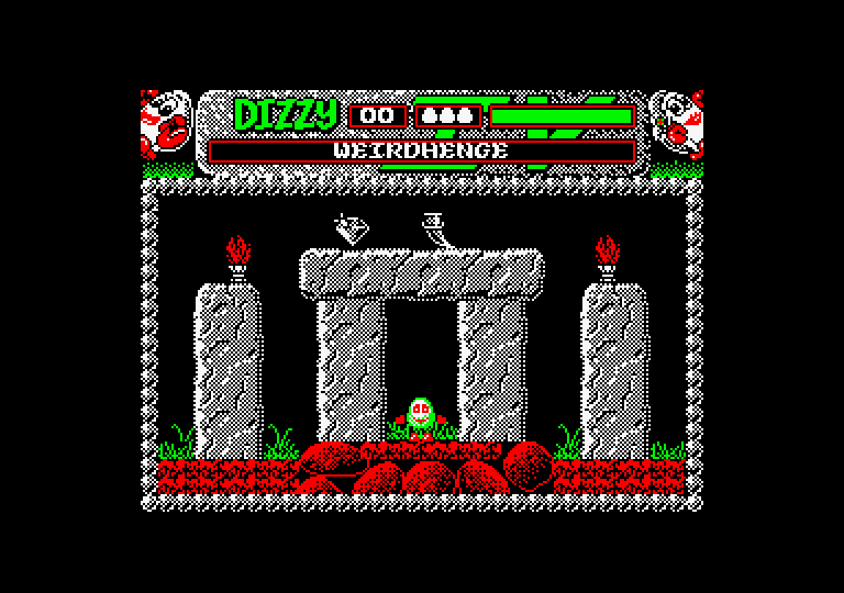 Magicland Dizzy Amstrad CPC Screenshot: Game start.