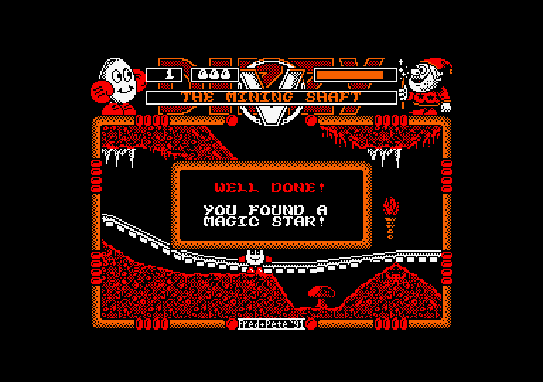 Spellbound Dizzy Amstrad CPC Screenshot: Another magic star located...