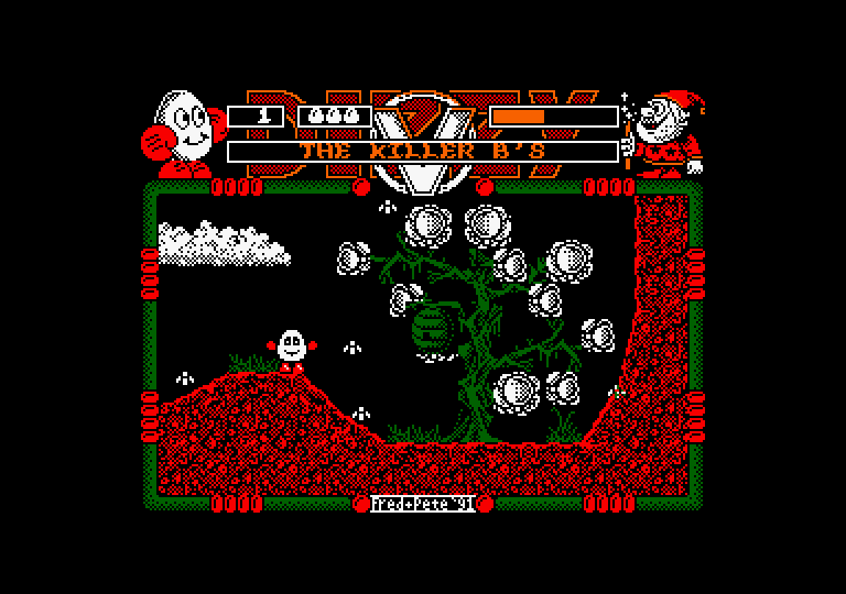Spellbound Dizzy Amstrad CPC Screenshot: Beware the killer bees!