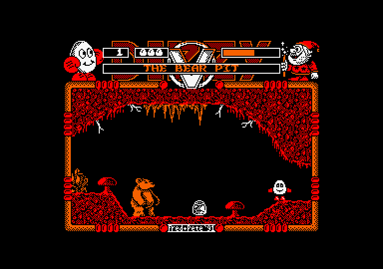 Spellbound Dizzy Amstrad CPC Screenshot: Entering the bear pit...