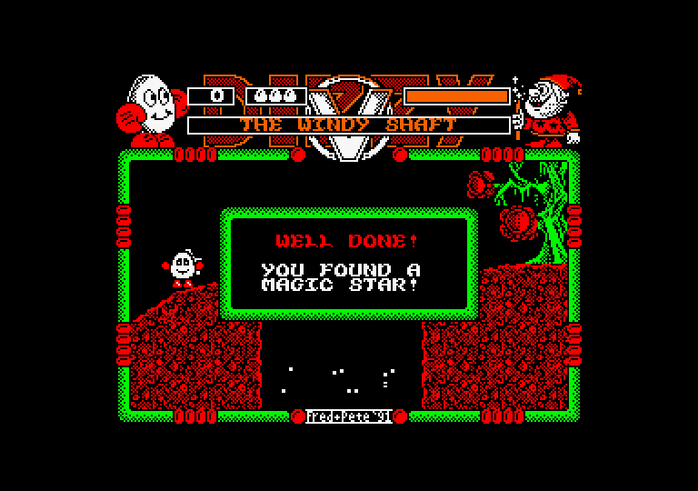 Spellbound Dizzy Amstrad CPC Screenshot: I found a magic star!