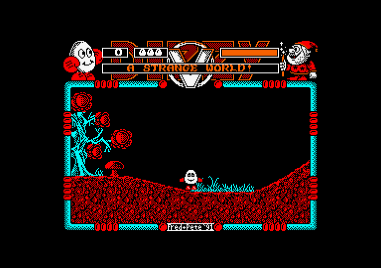 Spellbound Dizzy Amstrad CPC Screenshot: Game start.