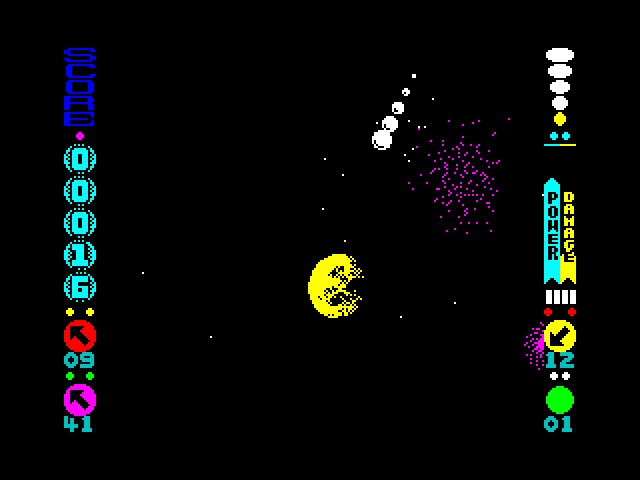 Solar Empire ZX Spectrum Screenshot: One opponent destroyed...