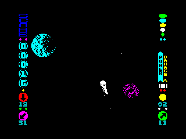 Solar Empire ZX Spectrum Screenshot: Game start.
