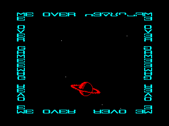 Solar Empire ZX Spectrum Screenshot: Game over.