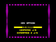 Solar Empire for ZX Spectrum - Control selection.