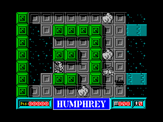 Humphrey ZX Spectrum Screenshot: Game start.