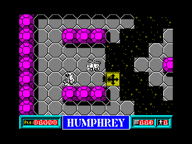 Humphrey ZX Spectrum Screenshot: Level 2 start.