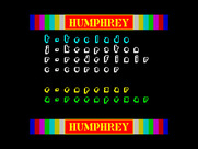 Humphrey for ZX Spectrum - Main menu.