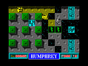 Humphrey for ZX Spectrum - Jump over gaps and obstacles to reach some tiles...