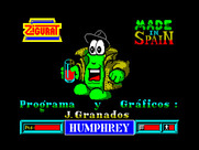 Humphrey for ZX Spectrum - Title screen.