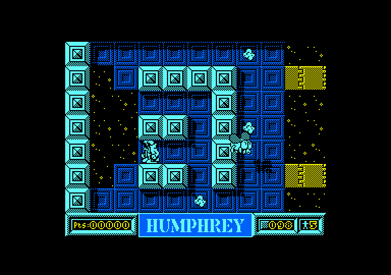 Humphrey Amstrad CPC Screenshot: Game start.