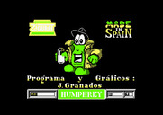 Humphrey for Amstrad CPC - Title screen.