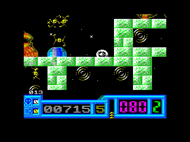 Netherworld ZX Spectrum Screenshot: Can't go this way, try again...