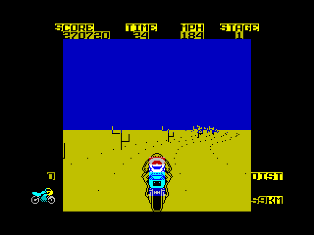 Super Bike TransAm ZX Spectrum Screenshot: Racing...