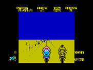 Super Bike TransAm for ZX Spectrum - Passing an opponent...