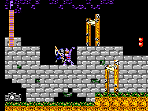 Ghouls 'N Ghosts Sega Master System Screenshot: Fighting for my life!