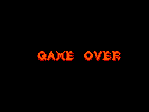 Ghouls 'N Ghosts Sega Master System Screenshot: Game over.