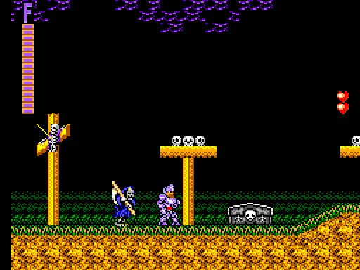 Ghouls 'N Ghosts Sega Master System Screenshot: Game start.