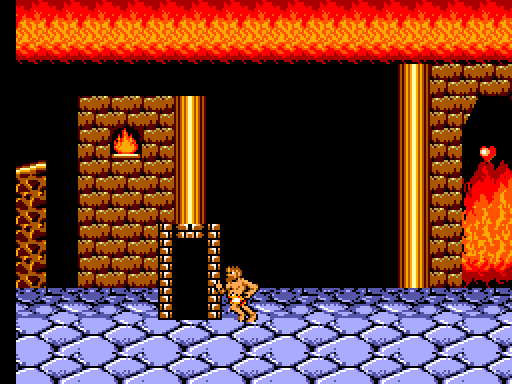 Ghouls 'N Ghosts Sega Master System Screenshot: Entering a mysterious door.