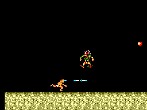 Ghouls 'N Ghosts Sega Master System Screenshot: This opponent is small, but quick!