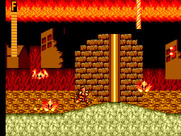 Ghouls 'N Ghosts for Sega Master System - Fighting fire.
