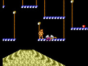 Ghouls 'N Ghosts for Sega Master System - Jump along the platforms if you can, falling often leads to death.