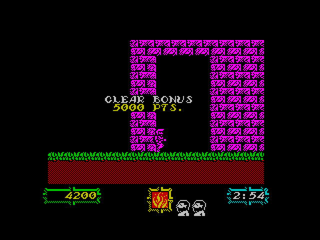Ghouls 'N Ghosts ZX Spectrum Screenshot: Level clear!