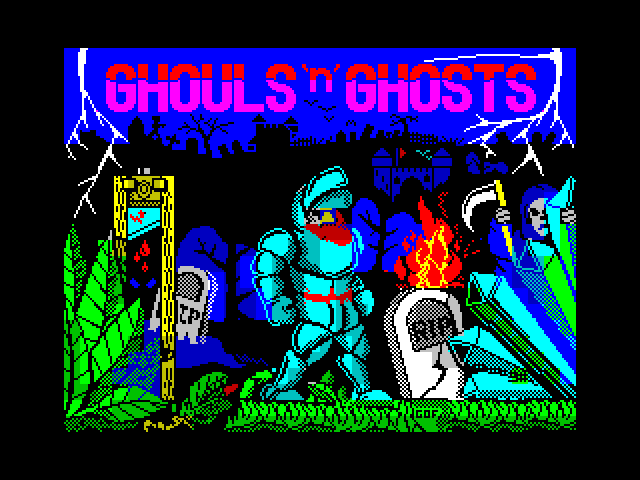 Ghouls 'N Ghosts ZX Spectrum Screenshot: Loading screen.