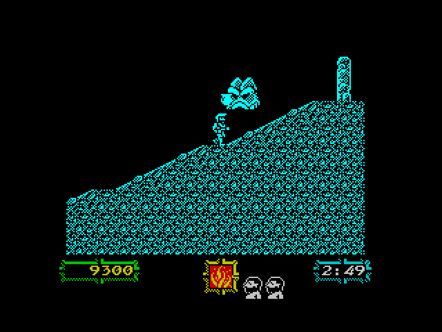 Ghouls 'N Ghosts ZX Spectrum Screenshot: Second level start; don't get crushed!