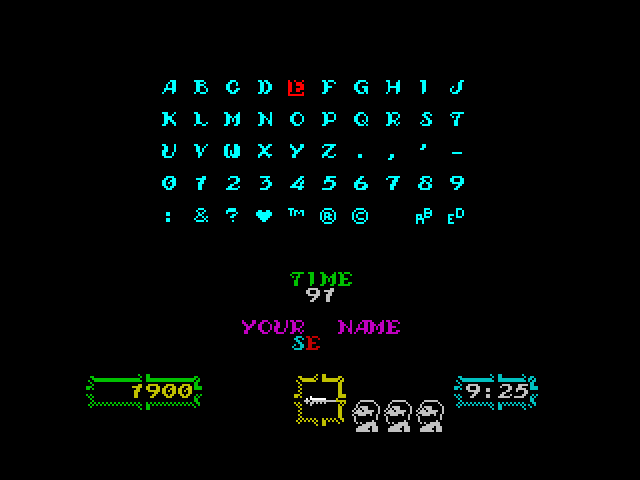 Ghouls 'N Ghosts ZX Spectrum Screenshot: A new high score!