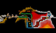 Ghouls 'N Ghosts for Arcade - The stage map is shown after you lose a life.
