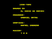Lorna for ZX Spectrum - Credits screen.