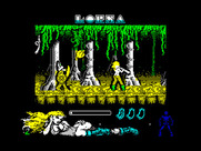 Lorna for ZX Spectrum - One enemy knocked down, but watch out from behind!