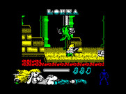 Lorna for ZX Spectrum - Ducking under a flying creature...