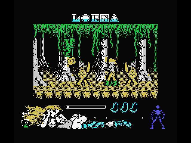 Lorna MSX Screenshot: I'm surrounded!