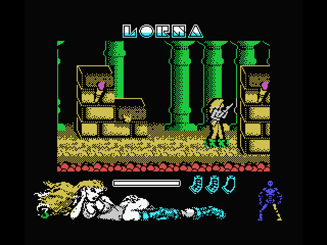 Lorna MSX Screenshot: Uh oh, it's a dead end!