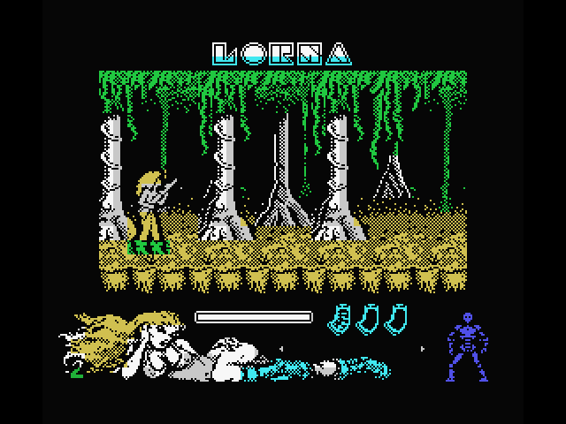 Lorna MSX Screenshot: Game start.