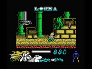 Lorna for MSX - Ducking to avoid an attack...