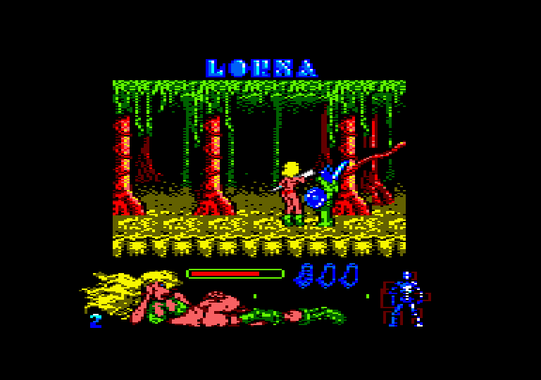 Lorna Amstrad CPC Screenshot: Game start.