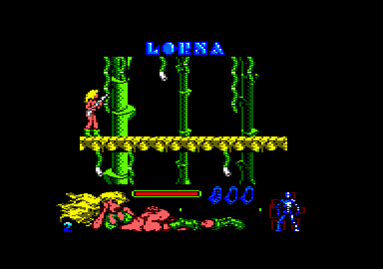 Lorna Amstrad CPC Screenshot: Start of phase 2.