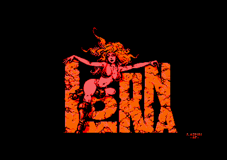 Lorna Amstrad CPC Screenshot: Loading screen.