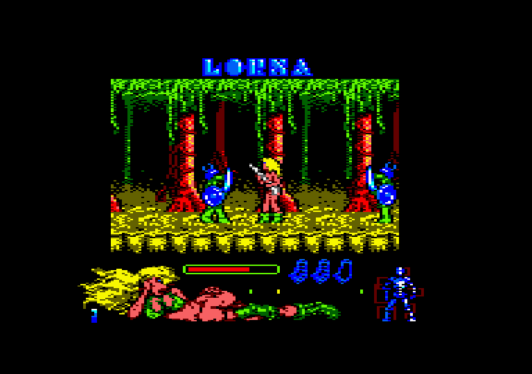 Lorna Amstrad CPC Screenshot: I'm surrounded!
