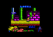 Lorna for Amstrad CPC - These flying dragon-like creatures are deadly, but ducking under them works!
