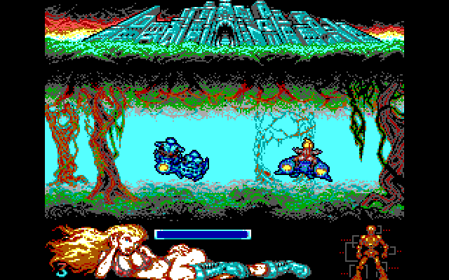 Lorna IBM PC/Compatibles Screenshot: Another enemy approaching!