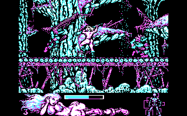 Lorna IBM PC/Compatibles Screenshot: Under attack from all directions!