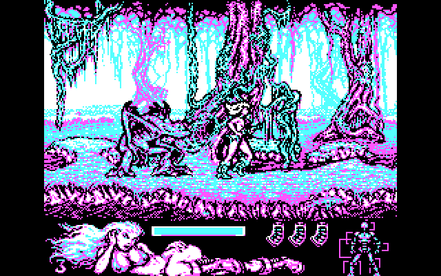 Lorna IBM PC/Compatibles Screenshot: A creature sneaks up from behind!